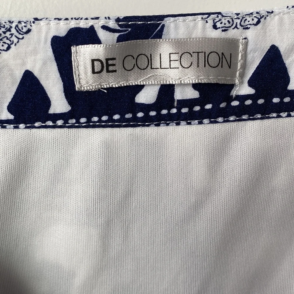 LAST CHANCE - De Collection Blue & White Elephant Midi Skirt - Picture 3 of 5